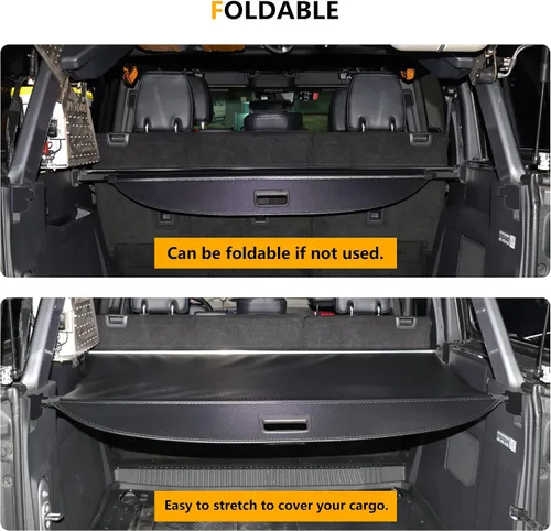 Vista 3 de Cubierta de carga para Ford Bronco 2021-2026 de 4 puertas, cubierta rígida para maletero