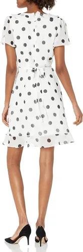 Vista 2 de Karl Lagerfeld Paris Women's Faux Wrap Ruffle Chiffon Dress
