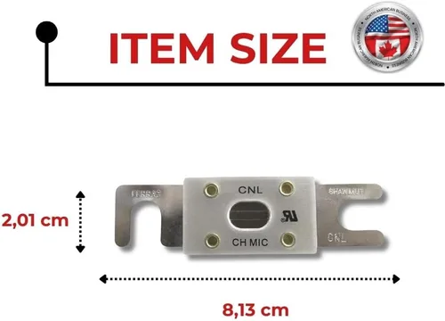 Vista 2 de Fusible Tundra DC 60 Amp. - Tipo CNL y ANL/F60
