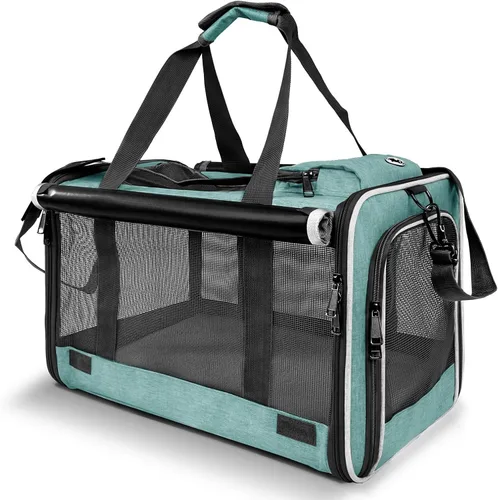 Vista 12 de GAPZER Transportador de mascotas para gatos grandes, bolsa de viaje de animales de lados suaves para gatos medianos de hasta 20 libras, lavable