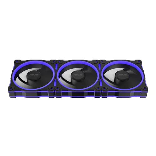 Vista 10 de ASUS Prime MR120 ARGB Fan Negro Paquete Triple, Marco Extra Grueso de 28mm, Silencioso, Enfriamiento de Alto Rendimiento con Control PWM, 20 LEDs
