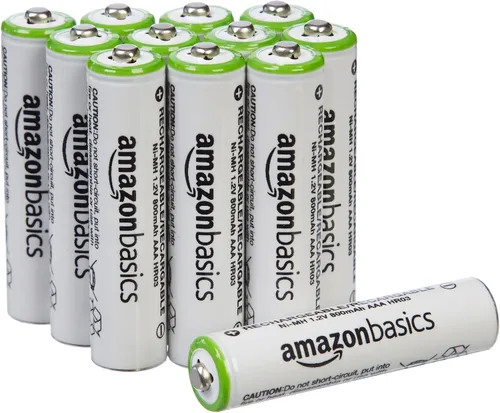 Vista 2 de Amazon Basics Baterías recargables AA (paquete de 16) – El embalaje puede variar y las pilas recargables AAA (paquete de 12) – El embalaje puede