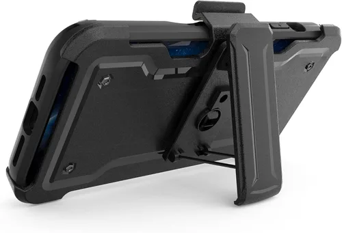 Vista 8 de Compatible con Apple iPhone 13 Pro Max Armor Kombo Kickstand Funda con clip para cinturón, híbrida, resistente, resistente, a prueba de golpes
