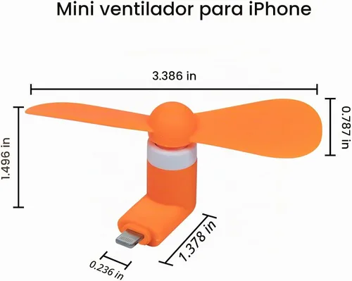 Vista 3 de Paquete de 3 ventiladores de teléfono portátiles compatibles con iPhone 14