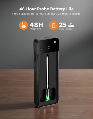 Vista 9 de GoveeLife - Termómetro digital inalámbrico Bluetooth inteligente para carne, con alertas de aplicaciones WiFi Unlimited Range, IP68 Waterproof