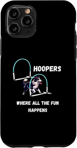 Vista 10 de iPhone 15 Dog Agility Dog Hoopers all the fun happens border collie Case
