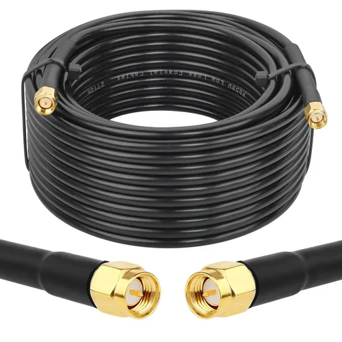 Vista 15 de Cable RG58 SMA - Extensión de cable SMA macho a macho de baja pérdida de 3 pies de 50 ohmios para aplicaciones de antena de radio 3G/4G/LTE/GPS/RF