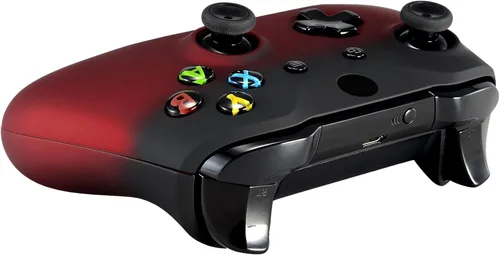 Vista 8 de eXtremeRate Piezas de repuesto de placa frontal de carcasa frontal de tacto suave con panel de rieles laterales para controlador Xbox One X y One S