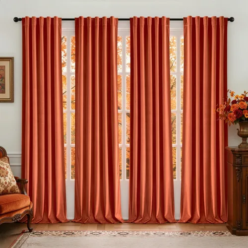 Vista 31 de MIULEE Navy Blue Velvet Curtains 4 Panels Set Back Tab 40 x 96 Inch Long Azul marino