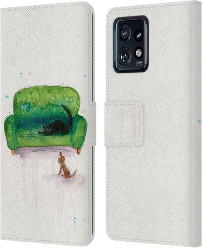 Vista 13 de Head Case Designs Officially Licensed Wyanne Quiet Creative Animals 2 Leather Book Wallet Case Cover Compatible with Motorola Moto Edge 40 Pro