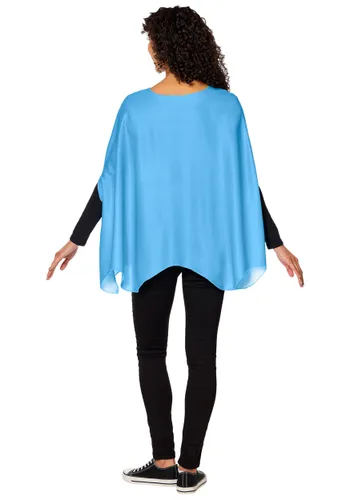 Vista 2 de Disfraz de Poncho Adulto Inky de PAC-MAN Multicolor