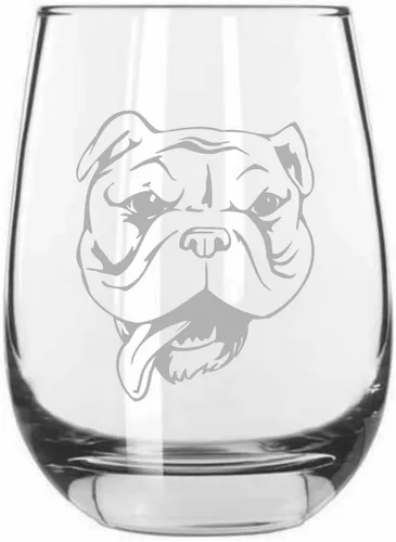 Vista 257 de Shar Pei (chino) - Vaso de vino sin tallo grabado para perro, 15.25 onzas