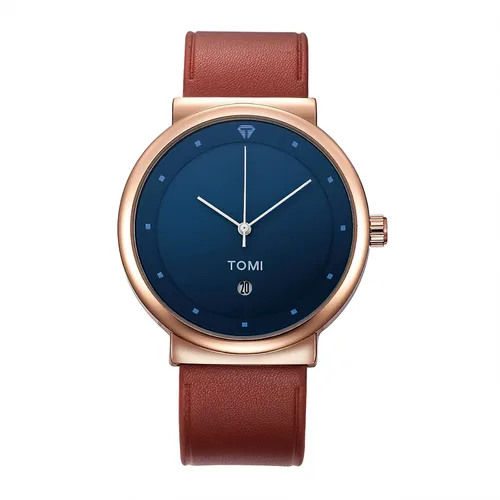 Vista 4 de TOMI Reloj de pulsera de cuarzo para hombre de moda para negocios, regalos para hombres, estudiantes, mujeres, él, marido, novio