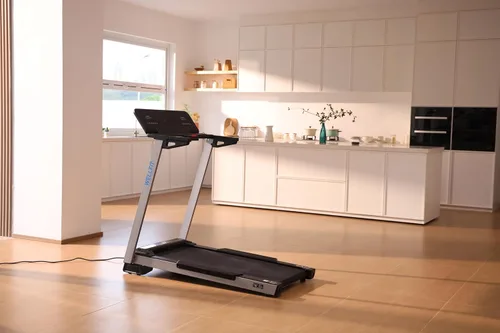 Vista 9 de WELLFIT Cinta de correr para el hogar, cinta de correr resistente con 2 niveles de inclinación con sensor de pulso, 4.0 HP, 10 MPH, capacidad de 450