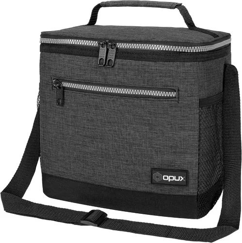 Vista 19 de opux Lonchera térmica para hombres y mujeres, bolsa de almuerzo para el trabajo y la escuela, a prueba de fugas, hielera suave tipo tote