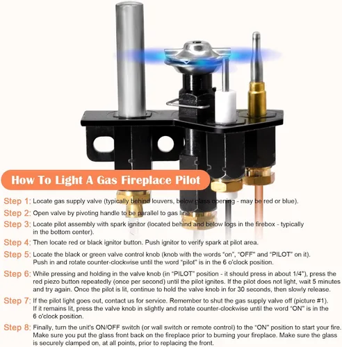 Vista 7 de Hiorucet Kit de montaje piloto de gas natural (NG) 69L17 para Lennox Elite, IHP, Merit, Serefina, Superior, Astria Chimeneas, 69L1701, 904405, J4117