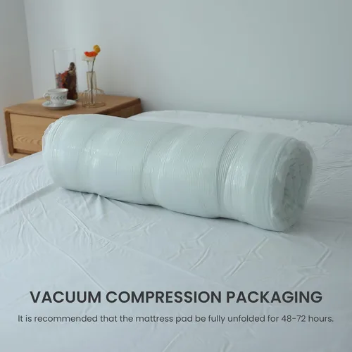 Vista 8 de Simple&Opulence Cubrecolchón de espuma viscoelástica de 2 pulgadas, con infusión de gel refrescante para aliviar el dolor de espalda, ventilado