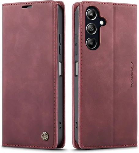 Vista 9 de Funda compatible con Samsung Galaxy A14 con tarjetero y función atril, funda protectora de piel para Galaxy A14 5G de 6.6 pulgadas (negro)