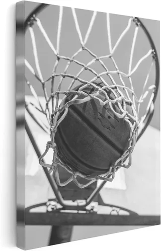 Vista 14 de Poster Master Lienzo de baloncesto - Impresión de pelota en una repisa - Arte deportivo - Fotografía en blanco y negro - Arte de atleta - Decoración
