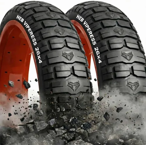 Vista 8 de HEB VIPERESS 26x4 and 20x4.0 Fat Tire - Puncture Resistant Ebike Tires, 20x4 Fat Bike Tire for Electric Bike, MTB, Heavy Duty, All Terrain Tire for