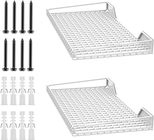 Vista 10 de TORACK Paquete de 2 Estantes de Pared para Garaje, Estantes de Alambre Montados en la Pared de 15" x 45" para Garaje de Servicio Pesado, Estantería