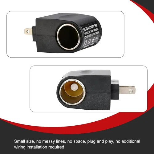 Vista 5 de Convertidor de CA a CC para automóvil, adaptador de encendedor de cigarrillos de vehículo, adaptador de corriente de 220 V a 12 V
