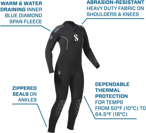Vista 4 de SCUBAPRO Everflex Yulex - Vaporizador de buceo, para mujer, 5/0.157 in