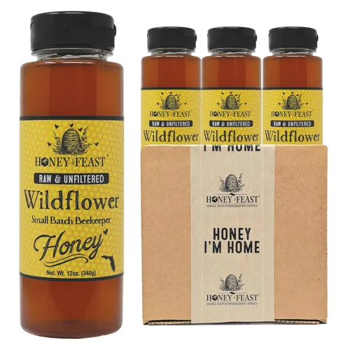 Vista 25 de Honey Feast Flower Powered Allergy Blend 10 veces miel, 12 onzas
