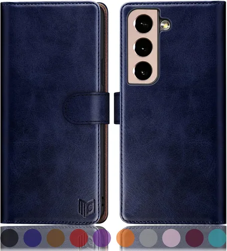 Vista 8 de SUANPOT Funda de piel tipo cartera para Samsung Galaxy S22+/S22 Plus 5G con bloqueo RFID, tarjetero para tarjetas de crédito, funda para teléfono