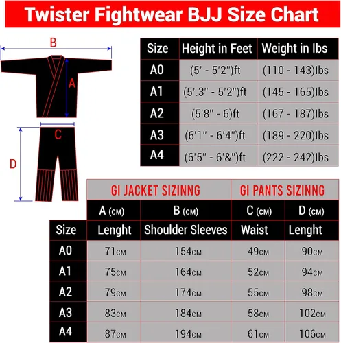 Vista 7 de Twister Concurso brasileño Jiu Jitsu Gi Uniforme de Jiu Jitsu BJJ Gi Tela ligera preencogida Viene con cinturón gratis