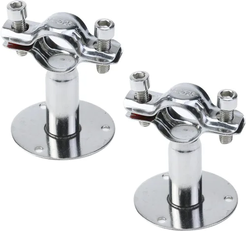 Vista 5 de Antrader Abrazadera de soporte de tubo, soporte de tubo de montaje en pared de acero inoxidable, correas de tubo ajustables para tubo de 0.748 in