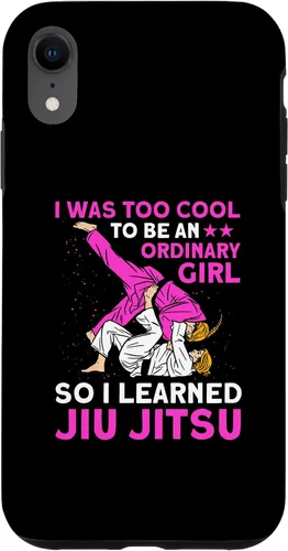Vista 8 de Funda de Jiu Jitsu brasileño para iPhone 15 demasiado genial para ser una chica ordinaria