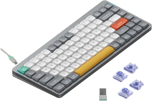 Vista 19 de NuPhy Air75 V2 Teclado mecánico portátil de 75% de bajo perfil, teclado inalámbrico, compatible con Bluetooth/2.4G/USB-C, teclados RGB Bluetooth