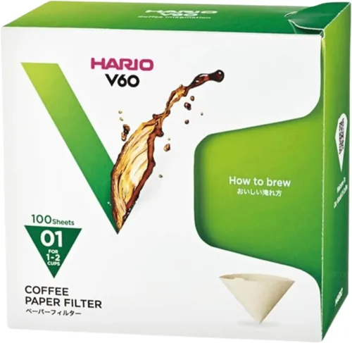 Vista 20 de Hario V60 - Filtro de café de papel, tamaño 01, blanco, caja de 40 unidades (paquete de 3)