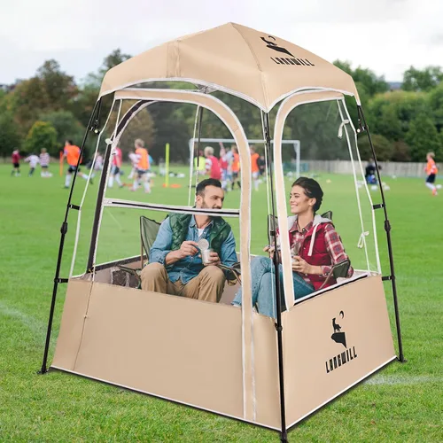 Vista 10 de Pod All Weather Sports Tent, Outdoor Pop Up Bubble Clear 540° View Winter Tent for 1-2 Person, Instant Cold Weather Shelter with Rainfly for Soccer