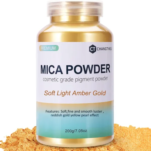 Vista 44 de CHANGTIKEJI Polvo de Mica, 24 Colores - 10g/Botella de Polvo de Pigmento Natural para Resina Epoxy, Fabricación de Jabón, Velas, Brillo de Labios
