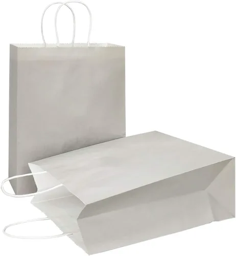 Vista 34 de AZOWA Bolsas de regalo mini de papel kraft con asas (Azul claro, 4x2.4x6, 25 piezas) Blue Color, Kraft Paper, Mini Size, 25 Pieces, Party Bags