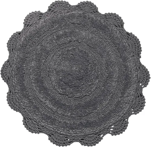 Vista 44 de Chardin home Alfombra de baño de ganchillo beige, alfombra de baño ovalada 100% algodón con borde de ganchillo artesanal hecho a mano, alfombra