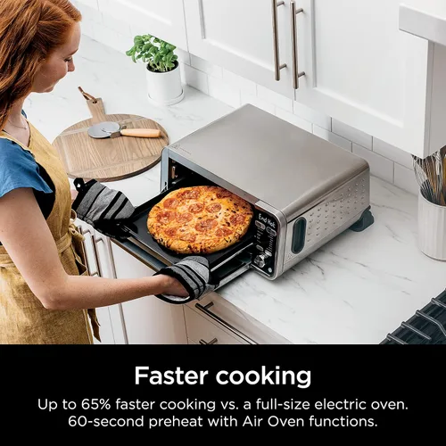 Vista 5 de Horno de encimera Ninja SP301 Dual Heat Air Fry de 13 en 1 con altura extendida, capacidad XL, función de volteo hacia arriba y hacia afuera