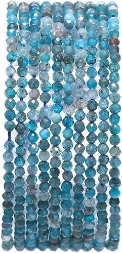 Vista 13 de BEADIA Cuentas de piedra natural africana de turquesa faceted rondelle 3x4mm semipreciosas sueltas para hacer joyas 38cm