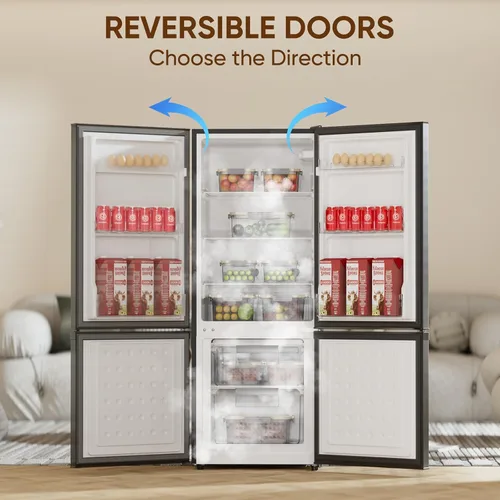 Vista 6 de Upstreman - Refrigerador de 7.1 pies cúbicos con congelador inferior, refrigerador para apartamento con congelador, energéticamente eficiente
