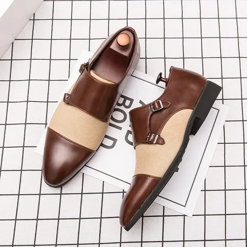 Vista 4 de HuitJours Mocasín Penny de dos tonos para hombre, zapatos de vestir sin cordones, zapatos de barco casuales, mocasines