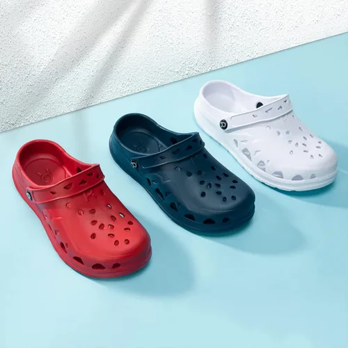 Vista 2 de HEVA Zuecos de jardín para mujer adulta, pantuflas clásicas sin cordones, sandalias deportivas de secado rápido