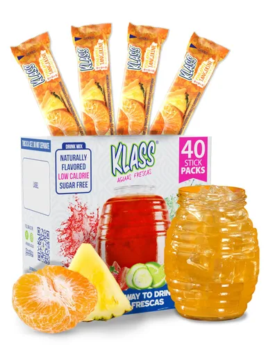 Vista 10 de Klass Aguas Frescas Paquete variado, 1 caja de lima de pepino, 1 caja de sandía de fresa, 1 caja de bayas de hibisco, 1 caja de piña mandarina