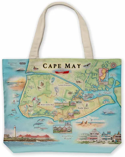 Vista 35 de Xplorer Maps Bolsa de lona con asas, bolsa de compras de comestibles de tela, bolsa reutilizable y ecológica, 100% algodón, lavable