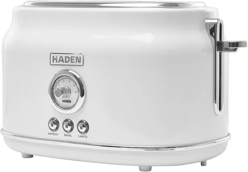 Vista 15 de Haden Dorset - Tostadora de acero inoxidable de 2 rebanadas de ranura ancha con control de tostado ajustable y pies antideslizantes, color negro
