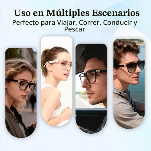 Vista 8 de Gafas inteligentes LOANGYUNFONE AI con traducción en tiempo real y asistente de voz Bluetooth Audio Sunglasses, Noise-Cancelling Calls & Music