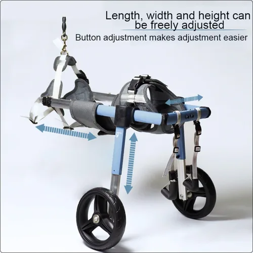 Vista 3 de Dog Wheelchair for Back Legs Pet Light Weight Dog&Cat&Pets Wheelchair Cart Adjustable Dog Cart, Disabled, Paralysis, Hind Limb Weak Pet, with Leg