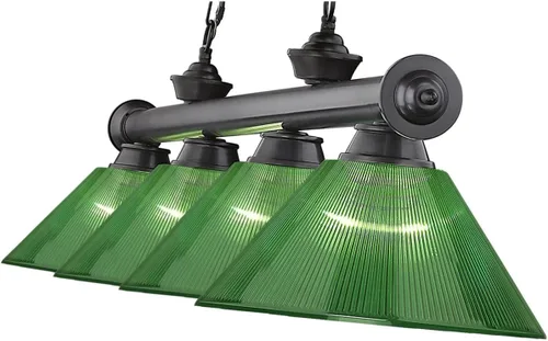 Vista 6 de Z-Lite 2306-4BP-ARG Colgante de billar Cordon, 4 luces 240 vatios totales, bañado en bronce Placa de bronce