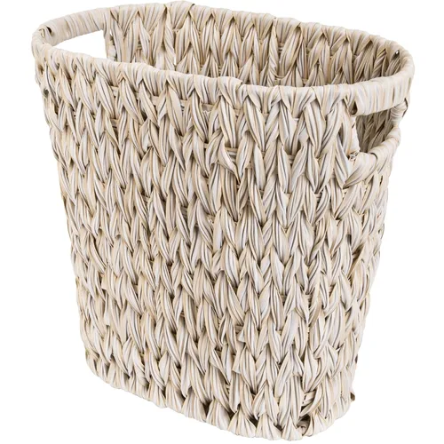 Vista 16 de GRANNY SAYS Cesta de basura de mimbre, papelera impermeable para baño, cestas de basura decorativas boho con asas, papelera para dormitorio